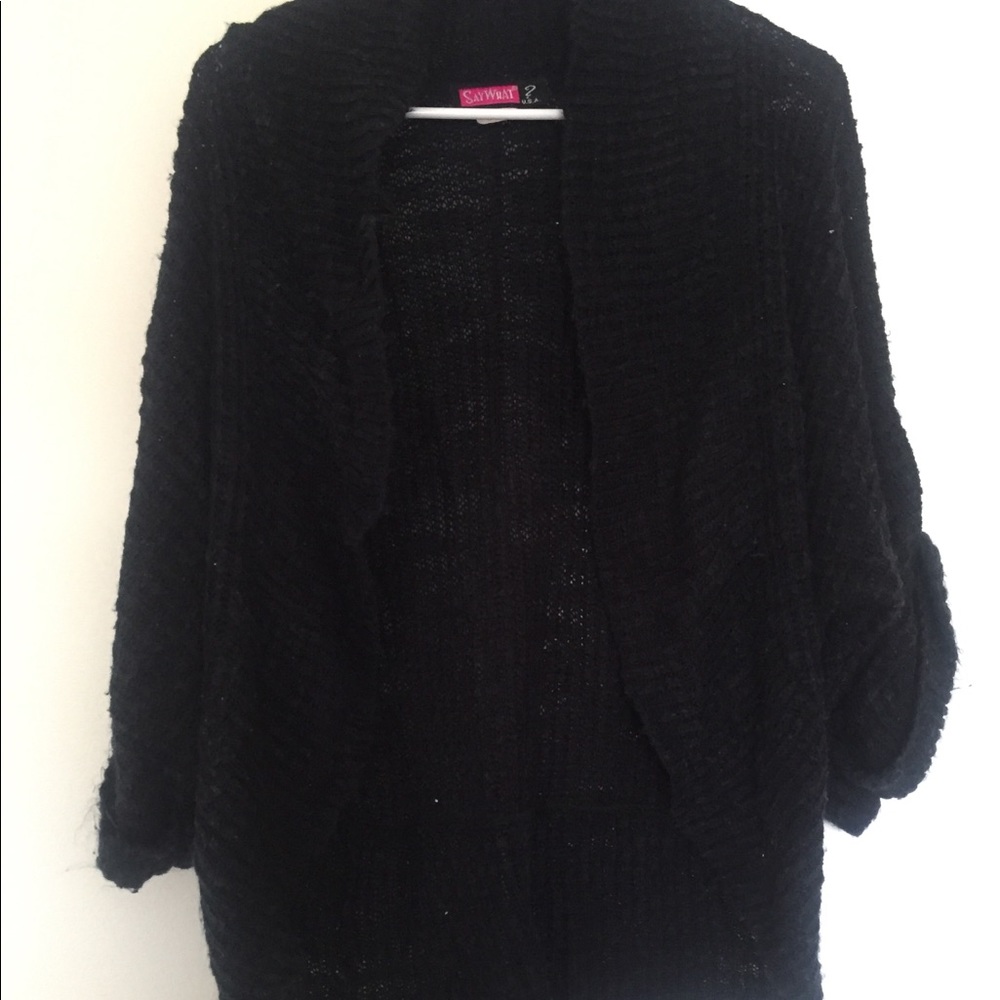 Black knitted cardigan